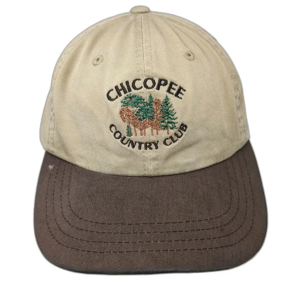 Imperial Baseball Cap Brown Beige One Size Chicopee Country Club Golf 2000 Hat
